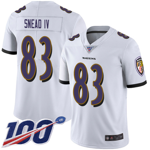 Baltimore Ravens Limited White Men Willie Snead IV Road Jersey NFL Football #83 100th Season Vapor Untouchable->baltimore ravens->NFL Jersey